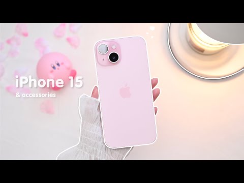 iPhone 15 Pink 🌸 aesthetic Unboxing | How to setup | Monster Hunter | Genshin impact | Roblox