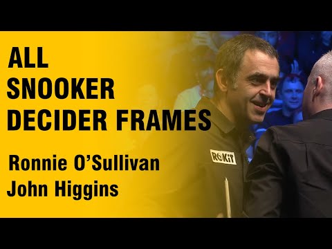 Ronnie O'SULLIVAN - John HIGGINS! ALL Snooker Decider Frames!