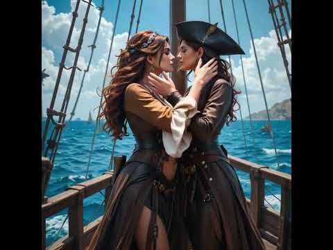 Between Compass and Child  A Pregnant Captain and Her Mate Share a Tender Moment on Deck #lesbian