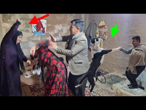 The theft of Mina from Baba's wife  Family fight in the family center