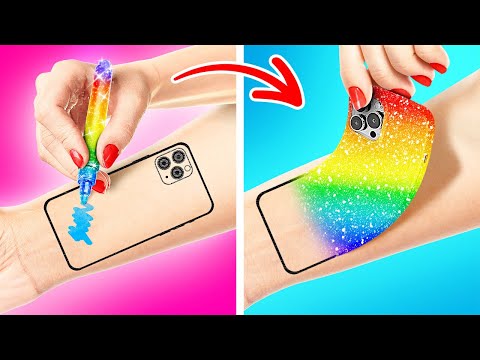 RICH VS POOR DRAWING CHALLENGE 😱 MAGIC TATTOO GRANTS WISHES 🎨 DIY Tips and Life Hacks by 123 GO