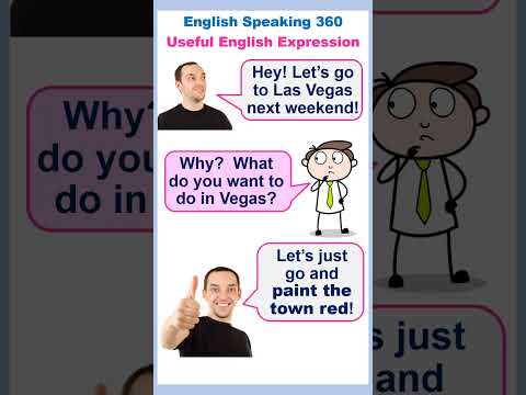 PAINT THE TOWN RED.  English Expressions, Phrases, and Idioms Part 18  #shorts