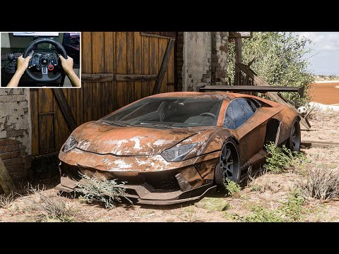 Rebuilding Lamborghini Aventador LP700-4 Forza Horizon 5 Logitech G29 Stering Wheel Gameplay