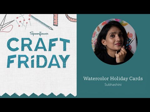 Learn to Paint a Watercolor Holiday Card with Subhashini Narayanan  | Spoonflower