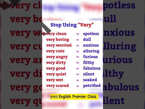 Stop saying "Very" use these instead || #vocabulary