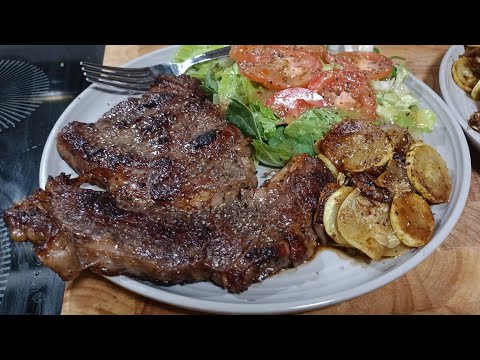 COOKING RIB EYE STEAK DINNER(#WONDERTWINZACTIVATED)