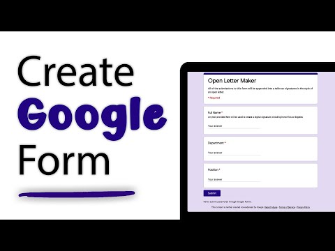 how to create google form