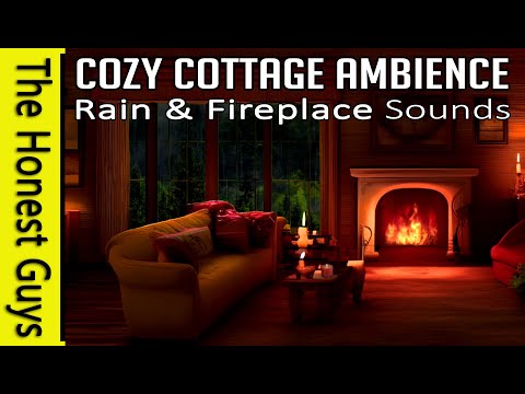 Cozy Cottage Ambience: Rain & Fireplace Sounds for Sleep (10 Hours)