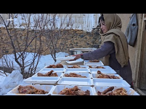 Preparing food for cave dwellers in the most remote village of Afghanistan