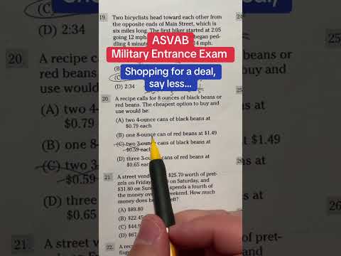ASVAB Arithmetic Reasoning Practice Problem of the Day20 #asvab #arithmeticreasoning #afqt