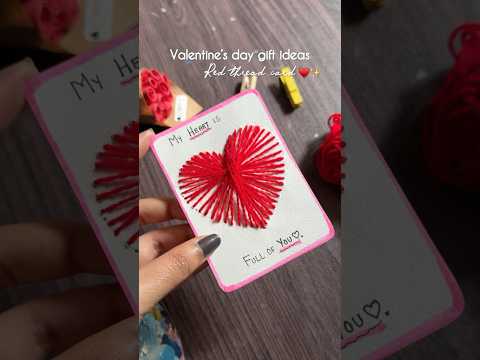 Easy DIY card ideas: 2 ♥️✨ #valentinedaygiftideas #redthreadcard #diygiftidea #diyvalentine