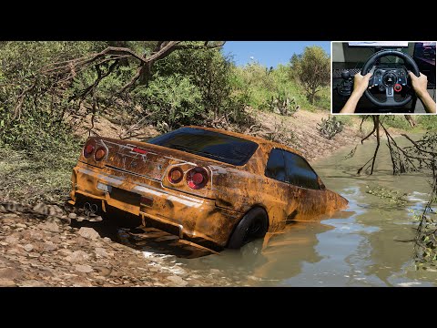 Rebuilding Nissan Skyline GTR R34 Forza Horizon 5 Logitech G29 Stering Wheel Shifter Gameplay