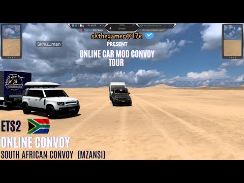 ETS2 Car Mod Convoy | Abéché to Faya-Largeau | G65 AMG & Land Rover Defender | Wildlife Adventure