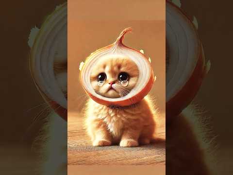 Onion Cat?! 🙀 #cat #cute #kitten