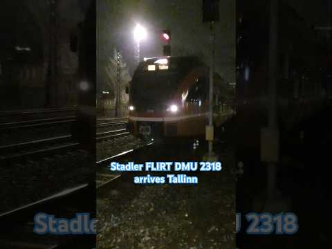 Stadler FLIRT DMU 2318 arrives Tallinn