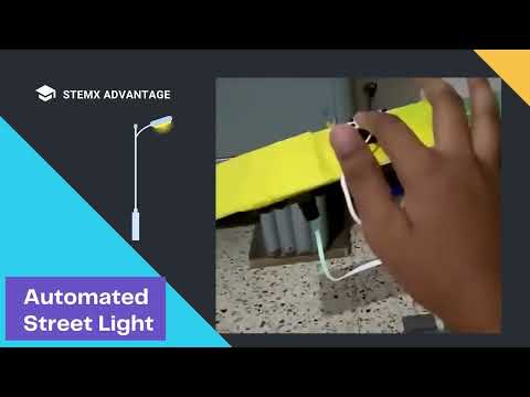 Our online STEM Student uses STEMx Essential kit to build his AUTOMATED STREET LIGHT Project