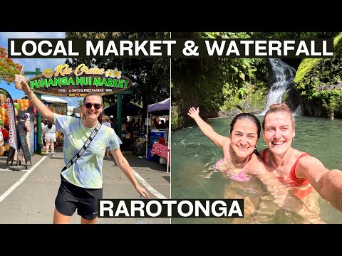 Rarotonga, Cook Islands Local Market and stunning Waterfall!