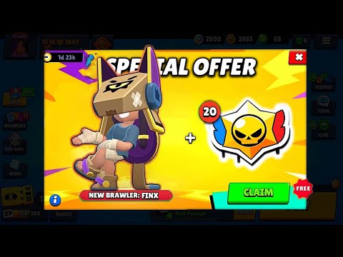 FINX 1900 CREDITS🔥 NEW BRAWLER🔥 FREE GIFTS🎁 BRAWL STARS UPDATE😱