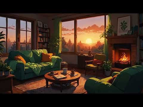 🔥 lofi Chill Beats Fireplace [2K] [ Escaping the Hard Day Study/Relax/Focus ]