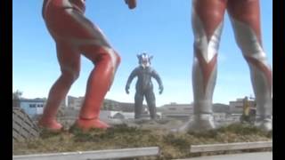 Ultraman e Ultraman Mebius vs Mefilas - Luta completa (full fight)