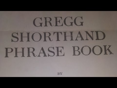 Gregg shorthand (phrase book)