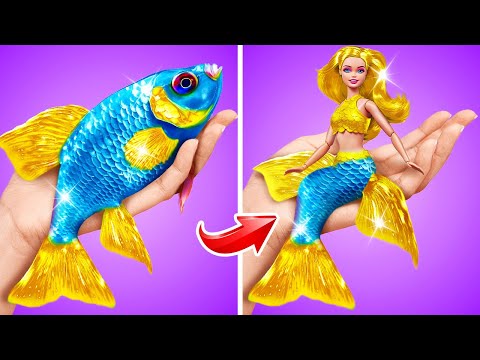 Barbie Miniature Aquarium 🐟 *How to Build AMAZING Pink Barbie Dream House*