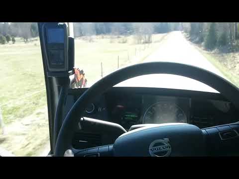 Volvo fh500 Turbo Sound acceleration. Detailed POV Up-close. Driving out of Singö, Grisslehamn.