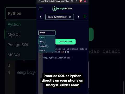 Practice SQL and Python right on your Phone!