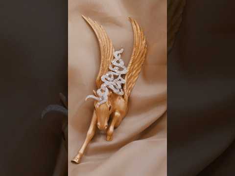 Gold and Diamond Pegasus Brooch