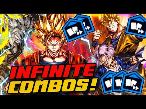 THEY MESSED UP LOL... LF Future Gohan and Trunks INFINITE COMBO On This Team (Dragon Ball Legends)