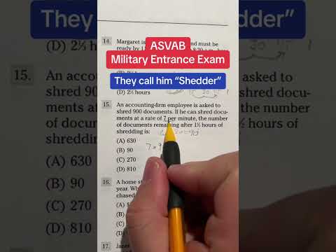 ASVAB Arithmetic Reasoning answers walkthrough 15