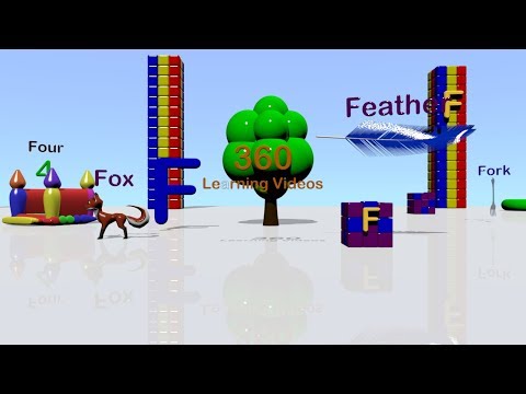 Learn the Letter F - 360° 3D VR Animated Kids Video