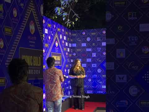 Philanthropist Seema Singh at Iconic Gold Awards #philanthropist #seemasingh #awardsnight #awards