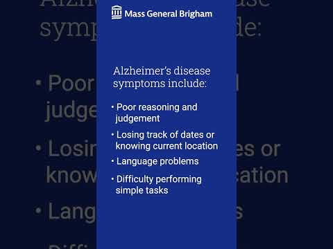 What are the symptoms of Alzheimer's disease? | #Shorts