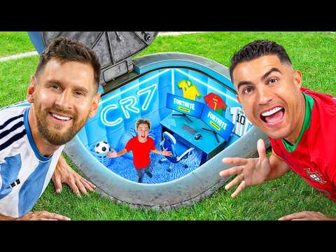 I Built a SECRET Room For Ronaldo VS Messi