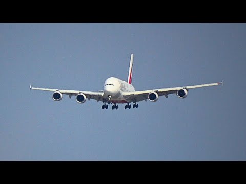 Emirates A380 graceful landing at Manchester [MAN/EGCC]