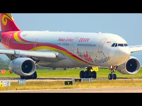 Hainan Airlines A330-300 HaiMANchester livery, listen to those Rolls Royce Trent 700's!!