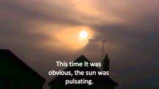 Pulsating Sun seen  in the evening sky over UK