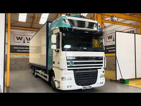 New In Stocklist For Sale: DAF XF105.410 EURO 5 SUPER SPACE CAB, 26 TONNE 6X2 BOX – 2012 – BN62 FBN