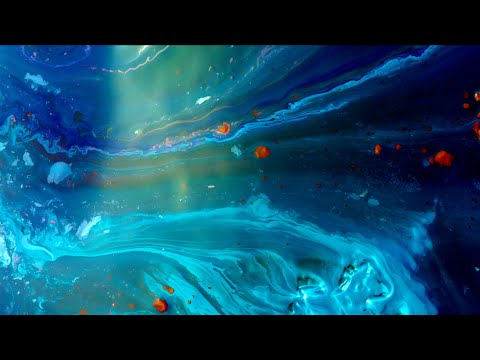 Ink Galaxy Reactions Landscape VFX / Slow Motion 4K Relaxing Background