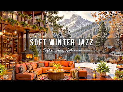 Smooth Jazz Instrumental Music ❄️☕ Soft Winter Jazz at Outdoor Coffee Shop Ambience for Work & Relax