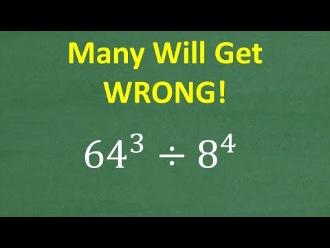 64 to the 3rd power divided by 8 to the fourth power =? All You Need Is BASIC MATH!