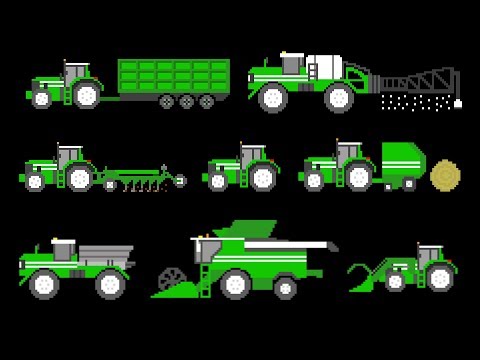 Farm Vehicles - Book Version - Old MacDonald - The Kids' Picture Show (Educational Learning Video)