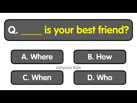 English Quiz for Kids | English Grammar Quiz for grade 3 | Question Words Quiz | Quiz Time