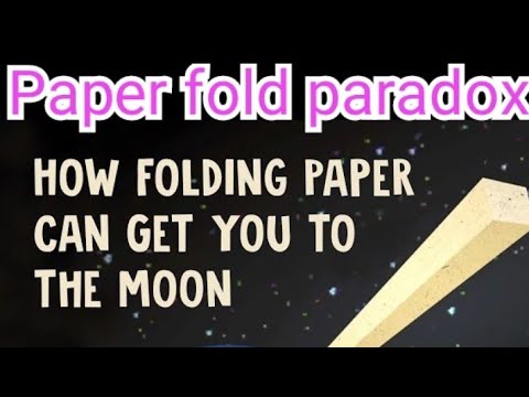 ஒரு பேப்பர் போதும் நிலவுக்கு போக!!Paper fold Paradox!Krishnaraaj informative.