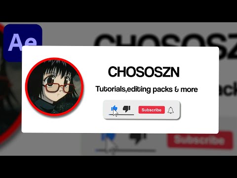 Youtube subscribe animation tutorial After Effects