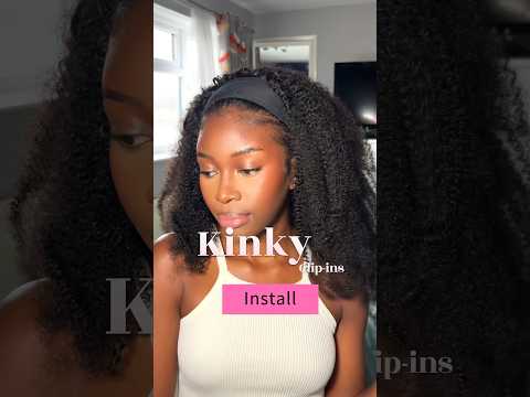 Quick and easy 🥰😍 #shorts #clipinhairextensions #kinkyhair #blackgirlhairstyles