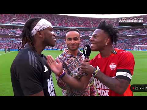 KSI and Speed Intense Face Off At SIDEMEN CHARITY MATCH 😳