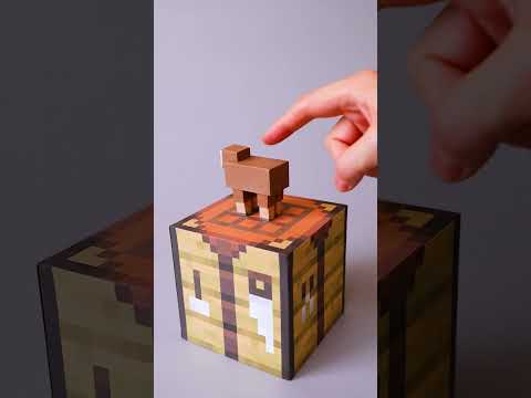 Diamond Pickaxe Break  - Magnetic Papercraft / Minecraft #shorts