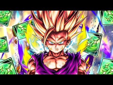 WHAT WERE THEY THINKING??? I gave Ultra SSJ2 Gohan INFINITE AOE GREEN CARDS! (Dragon Ball Legends)